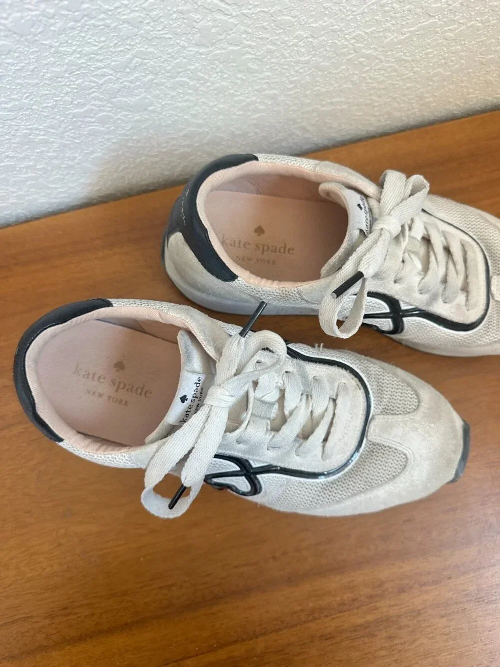 Kate Spade Black and White Brigitte Sneakers, 9